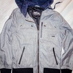 Empyre Gray and Black Hooded Jacket